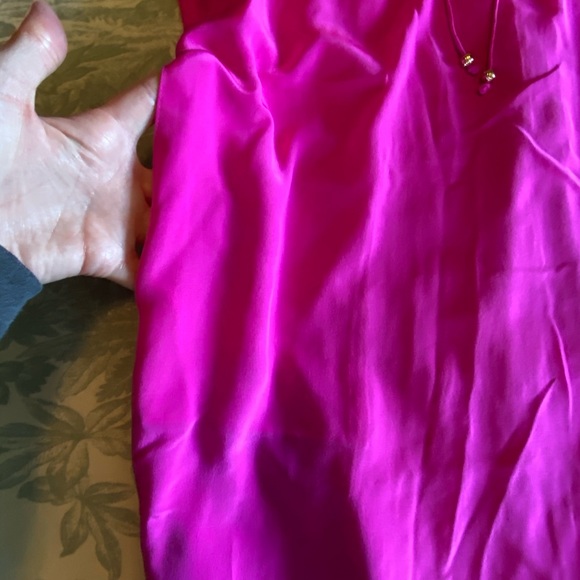 C. Wonder Bright Pink/Fuchsia Silk Dress with Slip - Picture 9 of 16